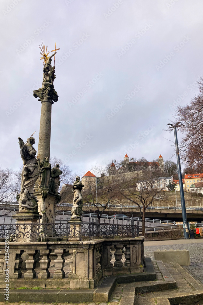 Fototapeta premium Walking in the historical city center in Bratislava