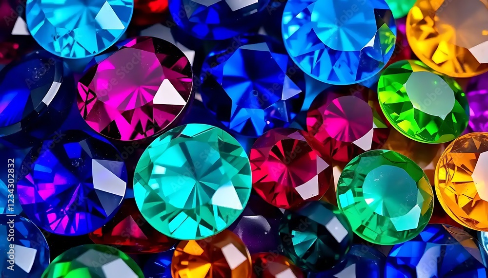 A Collection Of Sparkling Multicolored Gemstones