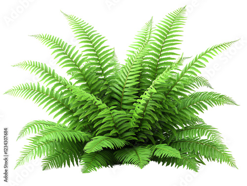 Lush green fern plant with rich foliage for natural aesthetics.