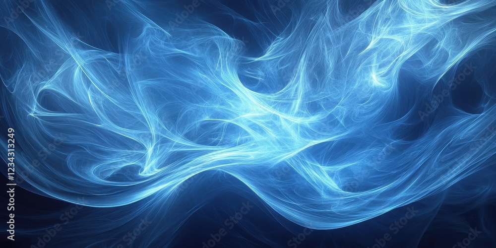 Fototapeta premium Abstract Blue Energy Swirling Fractal Design