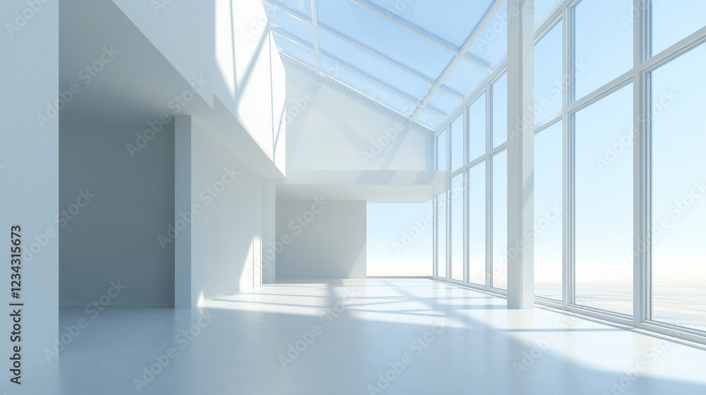 Modern Minimalist Interior Design with Expansive Windows Modern Minimalist Interior Design with Expansive Windows