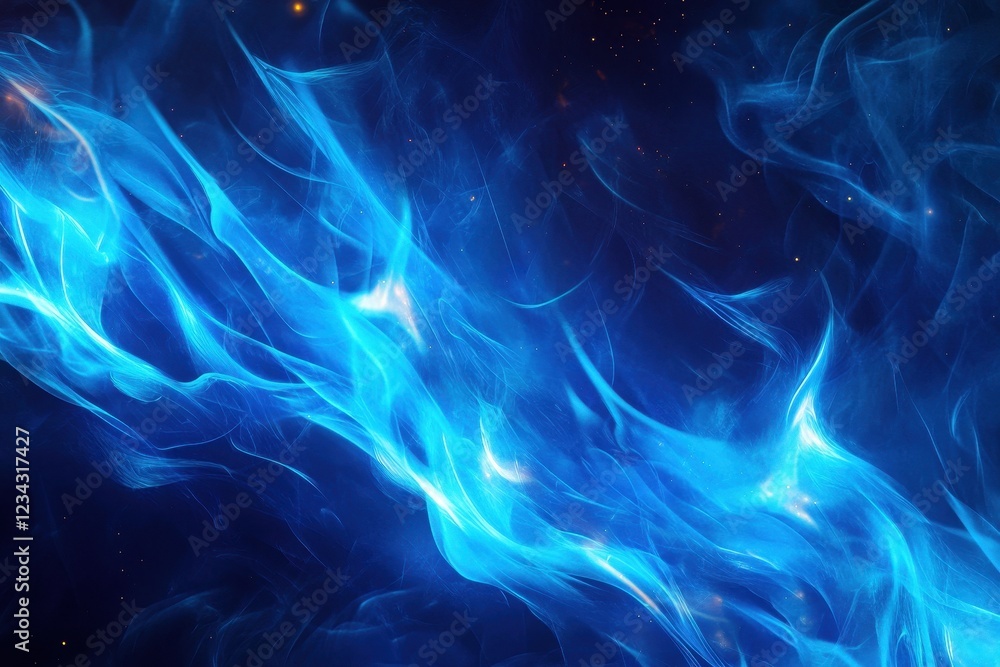 Obraz premium Abstract Blue Flames Abstract Background Image
