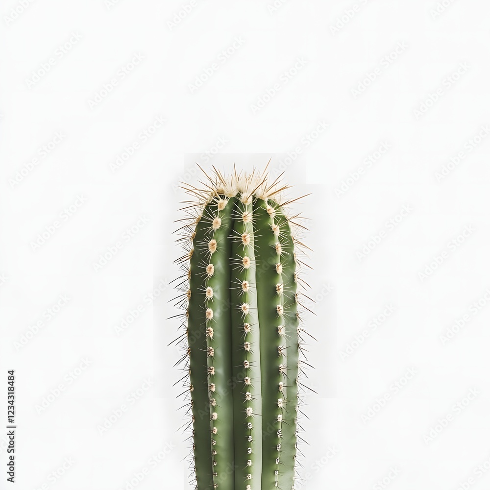 A minimalistic cactus on a white background, clean aesthetic, modern simplicity A minimalistic cactus on a white background, clean aesthetic, modern simplicity