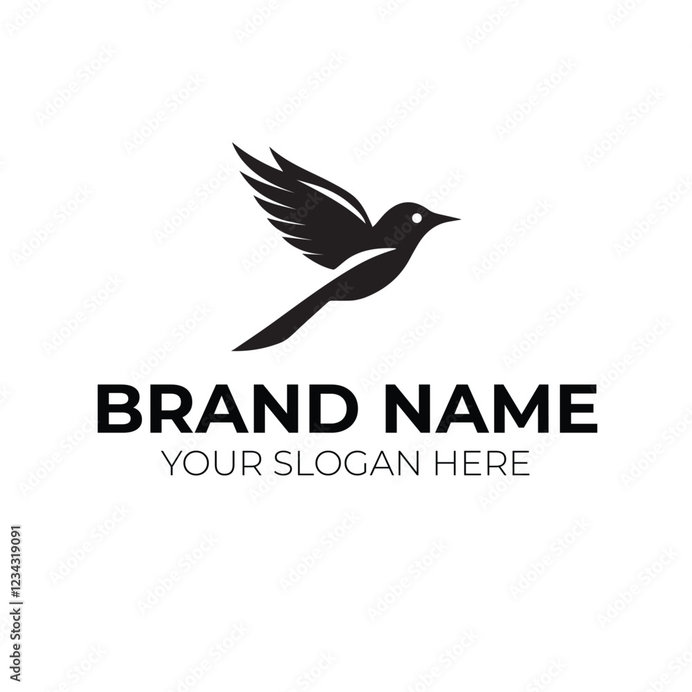 Obraz premium Minimalist Bird Logo Vector