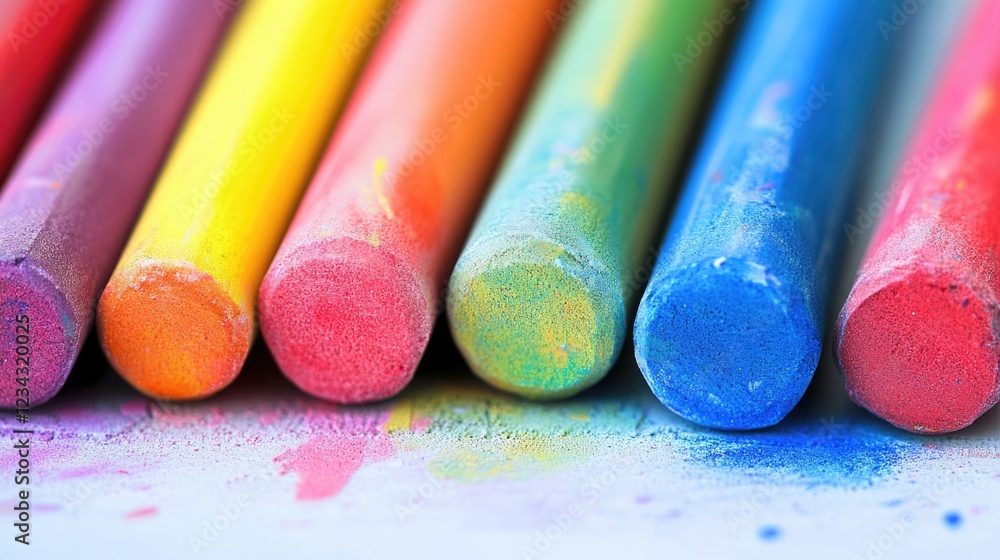 A collection of colored pencils laid out in a neat arrangement for coloring and drawing A collection of colored pencils laid out in a neat arrangement for coloring and drawing