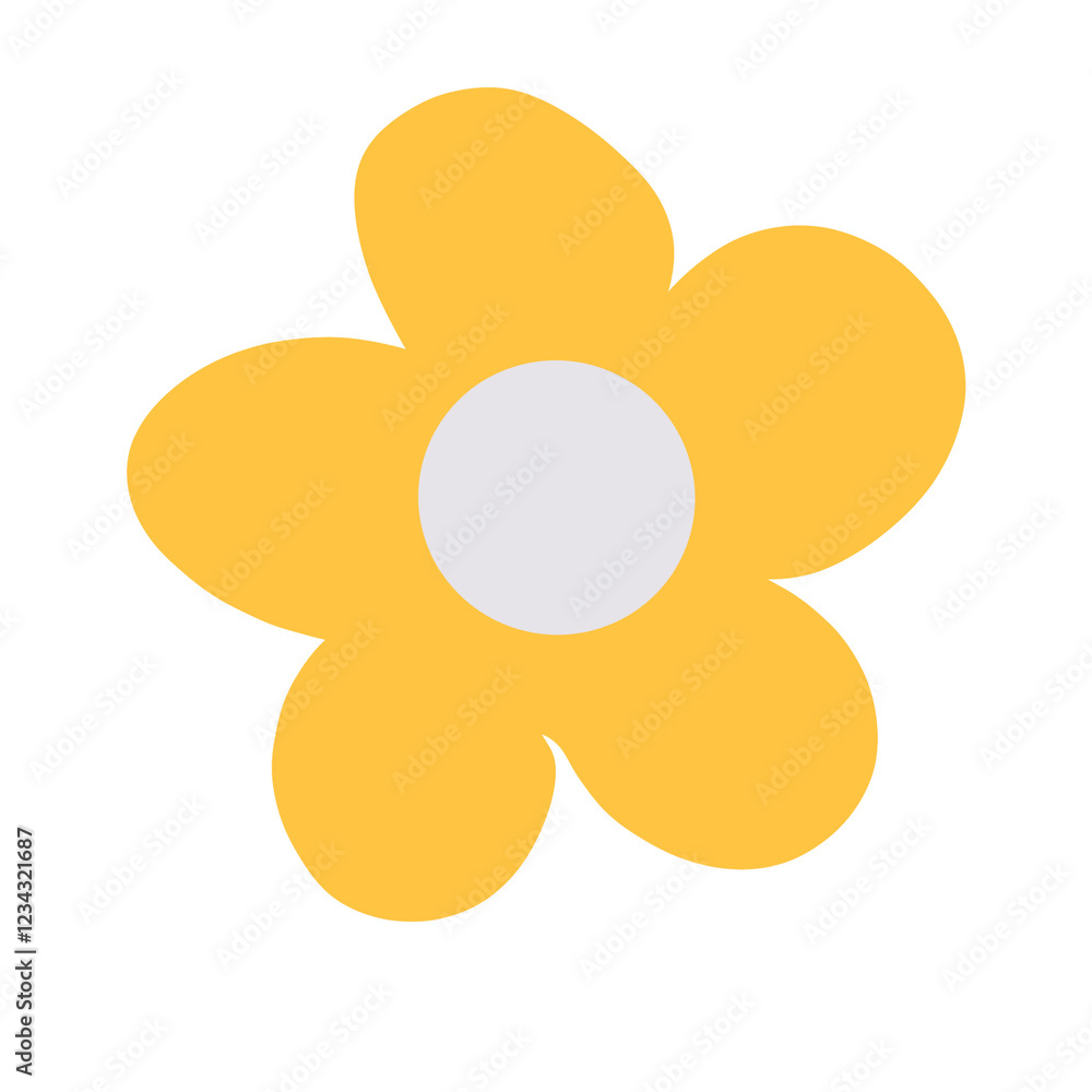 Minimalist hand drawn flower digital art Minimalist hand drawn flower digital art
