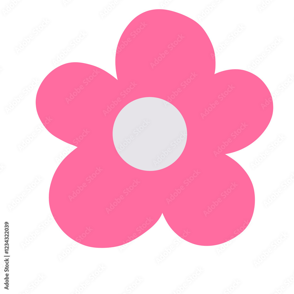 Minimalist hand drawn flower digital art Minimalist hand drawn flower digital art
