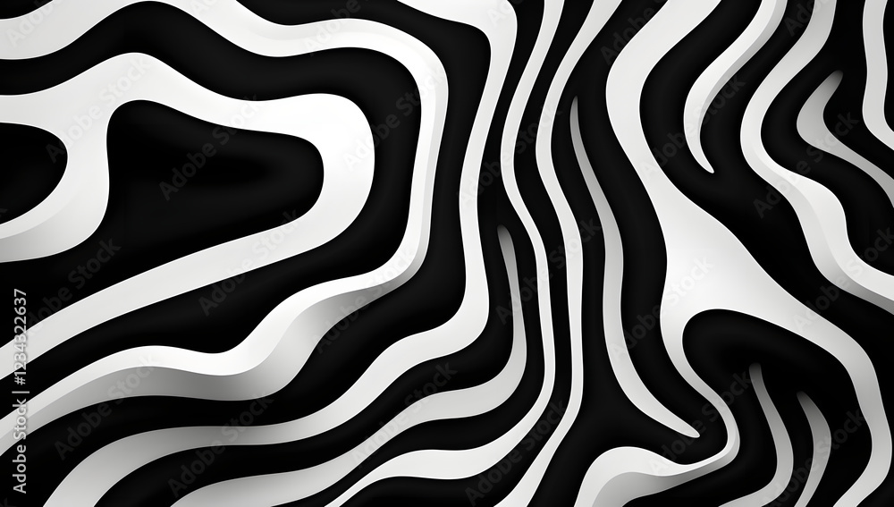 Obraz premium Black and White Abstract Background 