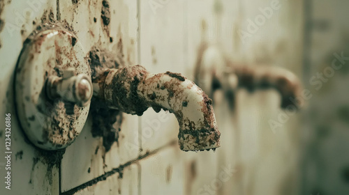 Close up view of a door handle with metal finish and intricate design details