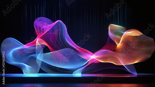 Colorful abstract art wallpaper design with vibrant shapes and patterns for digital backgrounds
