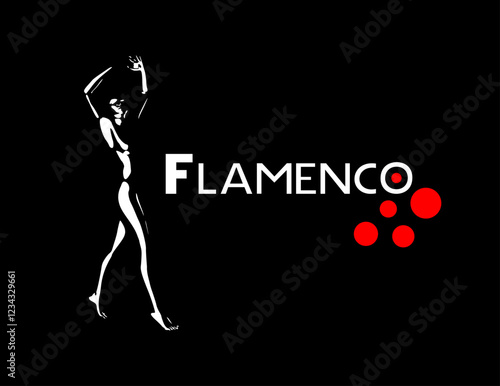 Creative design of flamenco banner