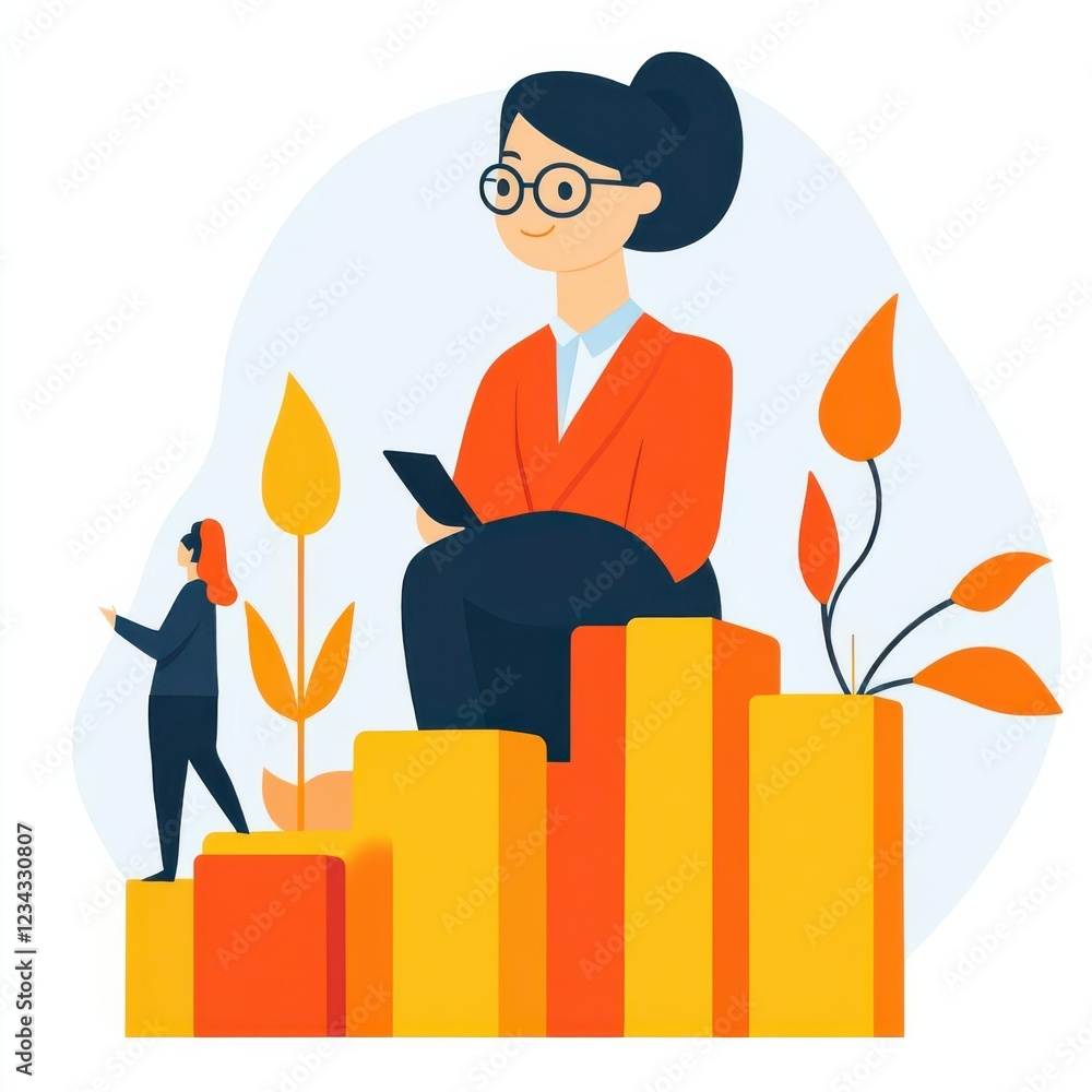 Obraz premium Mentor guiding your journey, Unlock your potential with personalized growth, Elevate your leadership skills