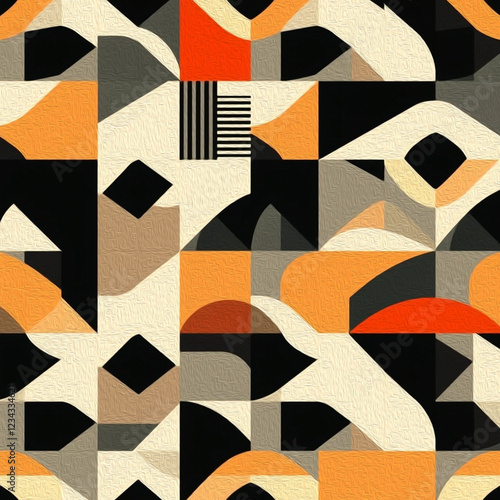 Abstract illustration for printing on wall decorations, fabric pattern, for use in graphics. Oil painting