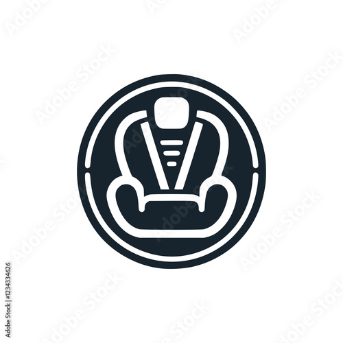 car seat airbag vehicle accessories logo vector illustration template design