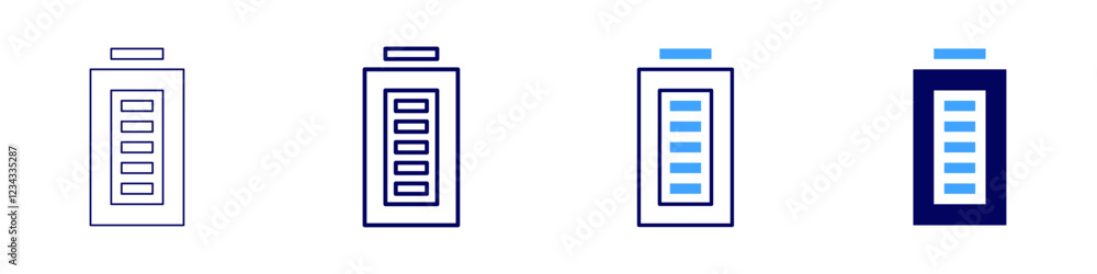 Full power icon in 4 different styles. Thin Line, Line, Bold, and Bold Line. Duotone style. Editable stroke Full power icon in 4 different styles. Thin Line, Line, Bold, and Bold Line. Duotone style. Editable stroke