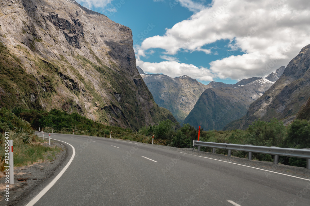 Fototapeta premium Hollyford Valley Lookout, Hollyford Track, Southland, New Zealand