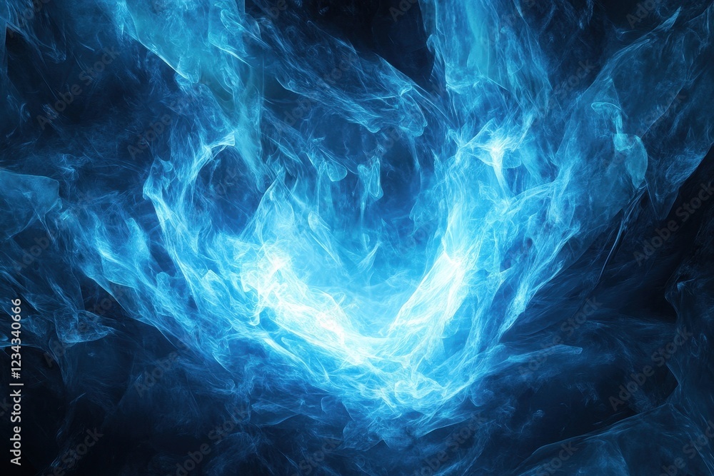 Abstract Blue Energy Swirling Vortex Nebula Abstract Blue Energy Swirling Vortex Nebula