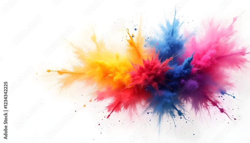 Vibrant Color Powder Explosion Art red Vibrant Color Powder Explosion Art red