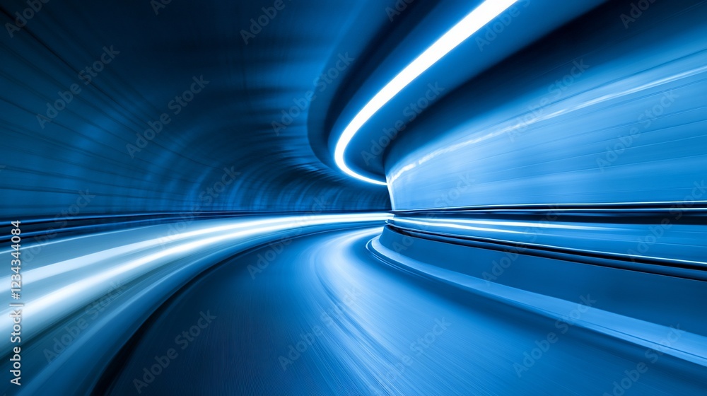 Blue Speed Tunnel, Light Trails, Futuristic, Abstract, Motion Blur, Technology, Background, Design Blue Speed Tunnel, Light Trails, Futuristic, Abstract, Motion Blur, Technology, Background, Design