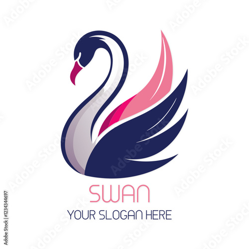 Colourful Stylish Shawn Logo Illustration Design