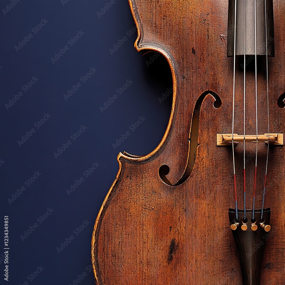 A cello against a black backdrop with space for text, ideal for a classical music album or CD cover A cello against a black backdrop with space for text, ideal for a classical music album or CD cover