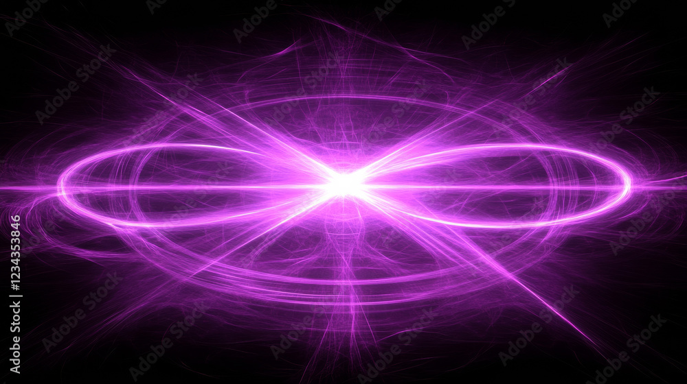 Abstract purple energy pattern with glowing center Abstract purple energy pattern with glowing center