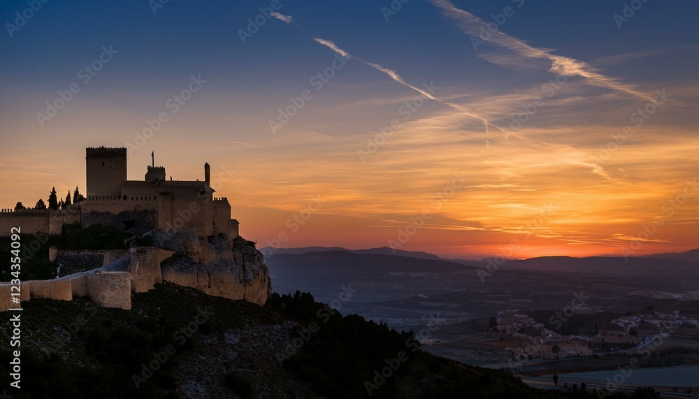 Obraz premium Twilight reveals the beauty of European architecture. 
