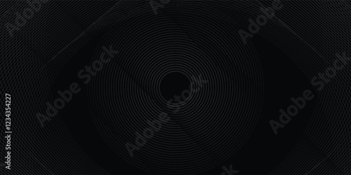 Black abstract background design. Modern wavy line pattern in monochrome colors. Premium stripe texture for banner, business backdrop. EPS 10