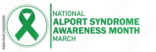 National Alport Syndrome Awareness Month. March. Vector illustration. Design element for banner, poster or card.