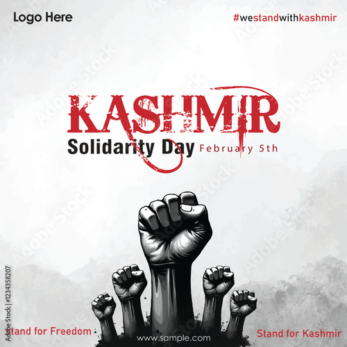 Kashmir solidarity day post Template