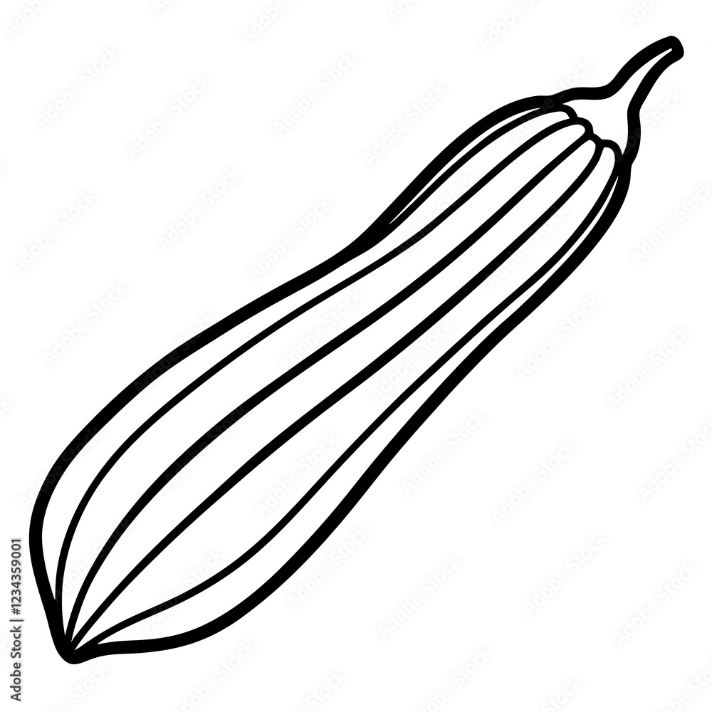 Okra in a Single Stroke Vector Art Okra in a Single Stroke Vector Art