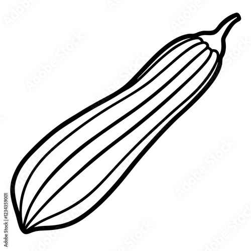 Okra in a Single Stroke Vector Art