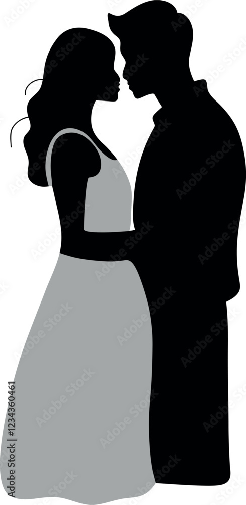 A beautiful and timeless silhouette of a couple, symbolizing love, connection, and intimacy. Perfect for romantic designs, wedding invitations, Valentine's Day projects, anniversary cards, and more. A beautiful and timeless silhouette of a couple, symbolizing love, connection, and intimacy. Perfect for romantic designs, wedding invitations, Valentine's Day projects, anniversary cards, and more.