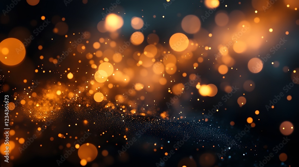 Fototapeta premium Shimmering Light Bokeh with Blurred Abstract Glow, Perfect for Celebratory Themes