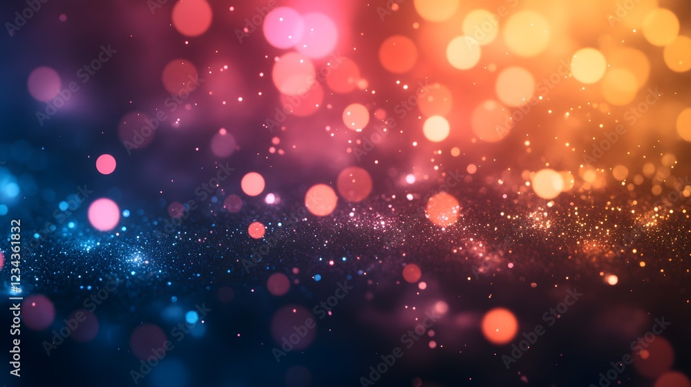 Shimmering Light Bokeh with Blurred Abstract Glow, Perfect for Celebratory Themes Shimmering Light Bokeh with Blurred Abstract Glow, Perfect for Celebratory Themes