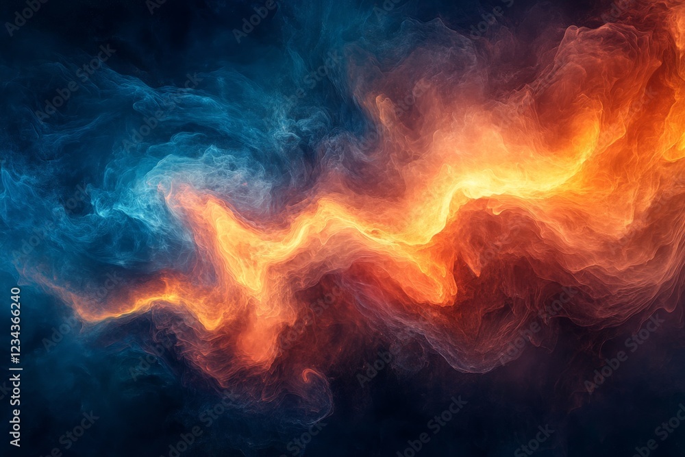 Colorful abstract swirl representing a cosmic phenomenon in a dark space background during a digital art creation Colorful abstract swirl representing a cosmic phenomenon in a dark space background during a digital art creation