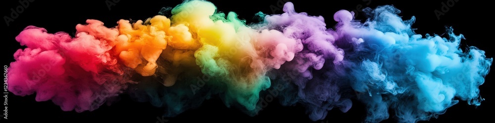close-up of colorful smoke. Selective focus
