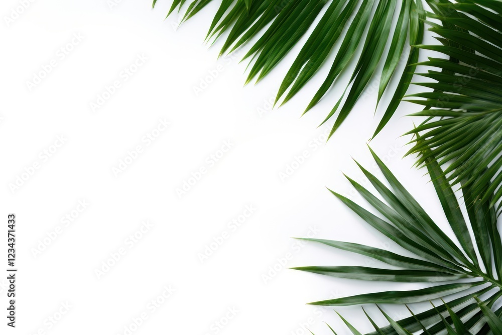 Obraz premium Palm leaf backgrounds outdoors nature.