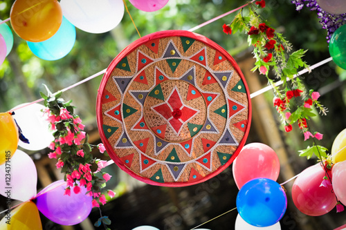 JAPI decoration with flower and balloon