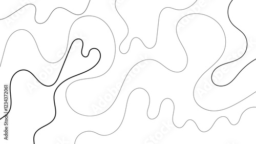 Random line pattern background. Decorative pattern with tangled curved lines. Random chaotic lines abstract geometric pattern vector background.
