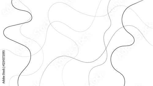 Random line pattern background. Decorative pattern with tangled curved lines. Random chaotic lines abstract geometric pattern vector background.