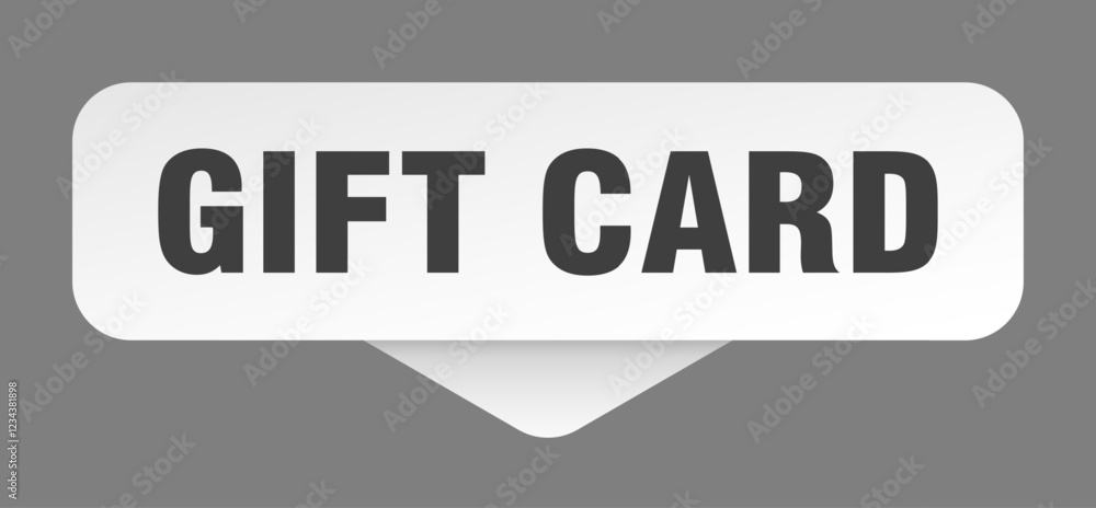 gift card sticker. gift card sign isolated on gray background gift card sticker. gift card sign isolated on gray background