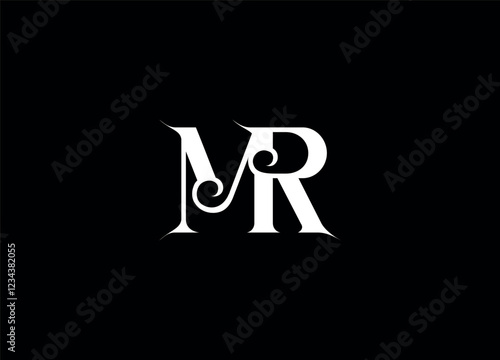 MR logo desing and monogram logo