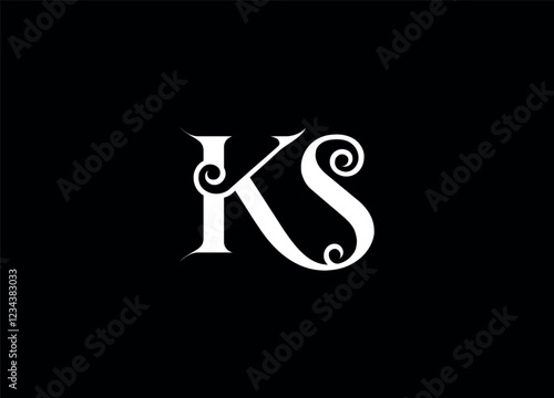 KS logo desing and monogram logo
