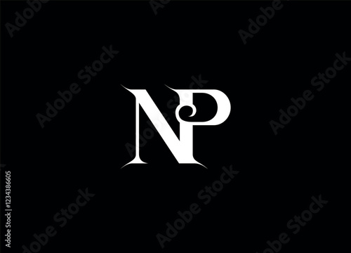 NP logo desing and monogram logo
