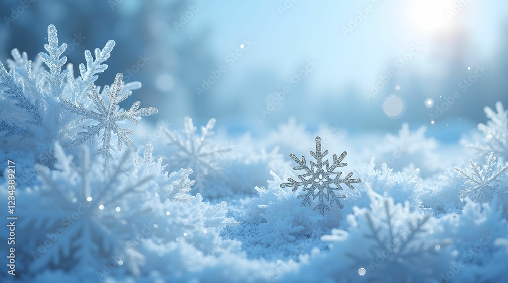 Detailed Snow Crystal in a Winter Atmosphere Detailed Snow Crystal in a Winter Atmosphere