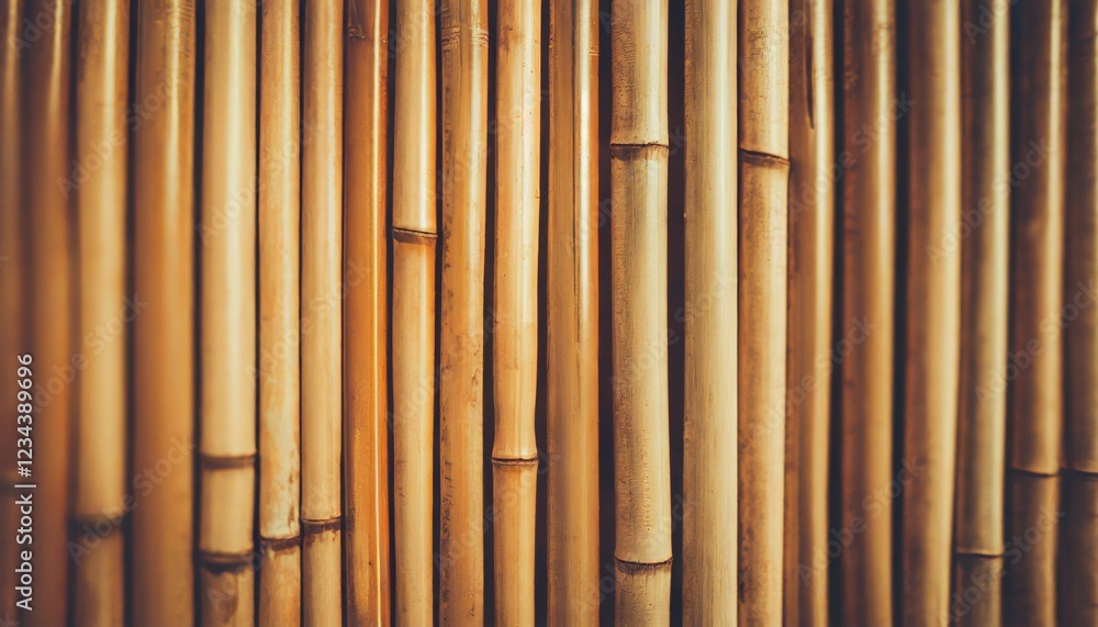 Fototapeta premium A captivating shot of bamboo sticks arranged in a grid, forming a visually pleasing background