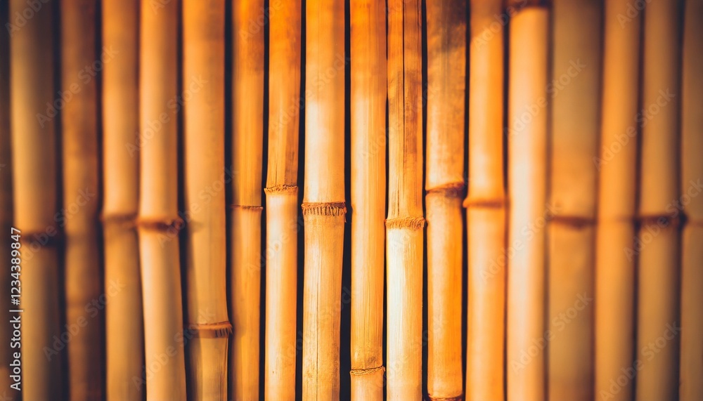 Fototapeta premium A captivating shot of bamboo sticks arranged in a grid, forming a visually pleasing background