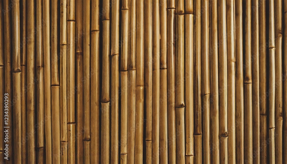 Fototapeta premium A captivating shot of bamboo sticks arranged in a grid, forming a visually pleasing background