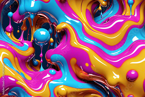 Abstract 3D fluid Endless b...